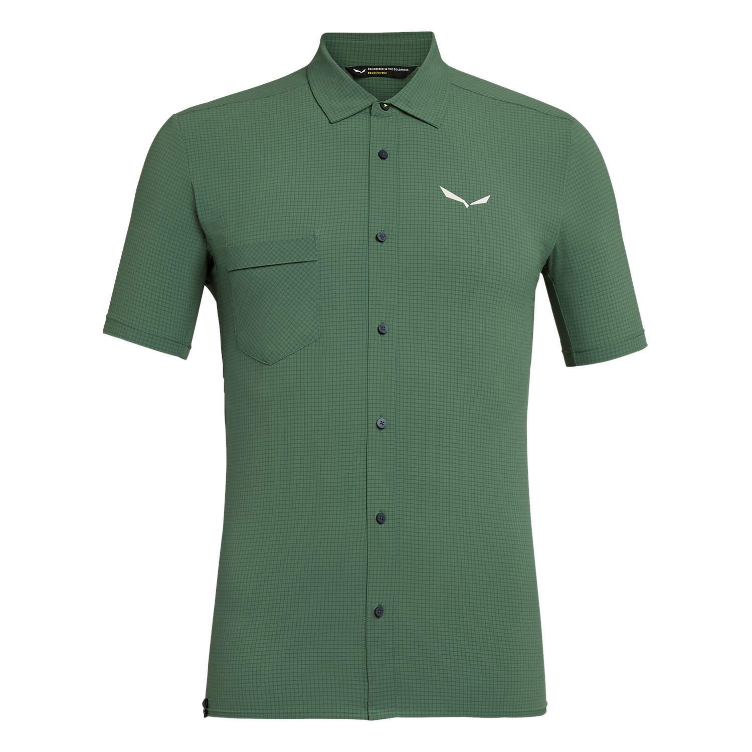 T-Shirts Salewa Puez Minicheck 2 Dry Short Sleeve Homem Verdes 537GSFZCM